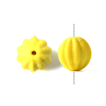 Vintage Style Matte Glass Pumpkin Beads Yellow by Acrijoy