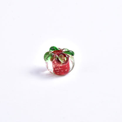 Luminous Persimmon Glass Beads Red 12mm 10 by Acrijoy