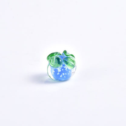 Luminous Persimmon Glass Beads Blue 12mm 10 by Acrijoy