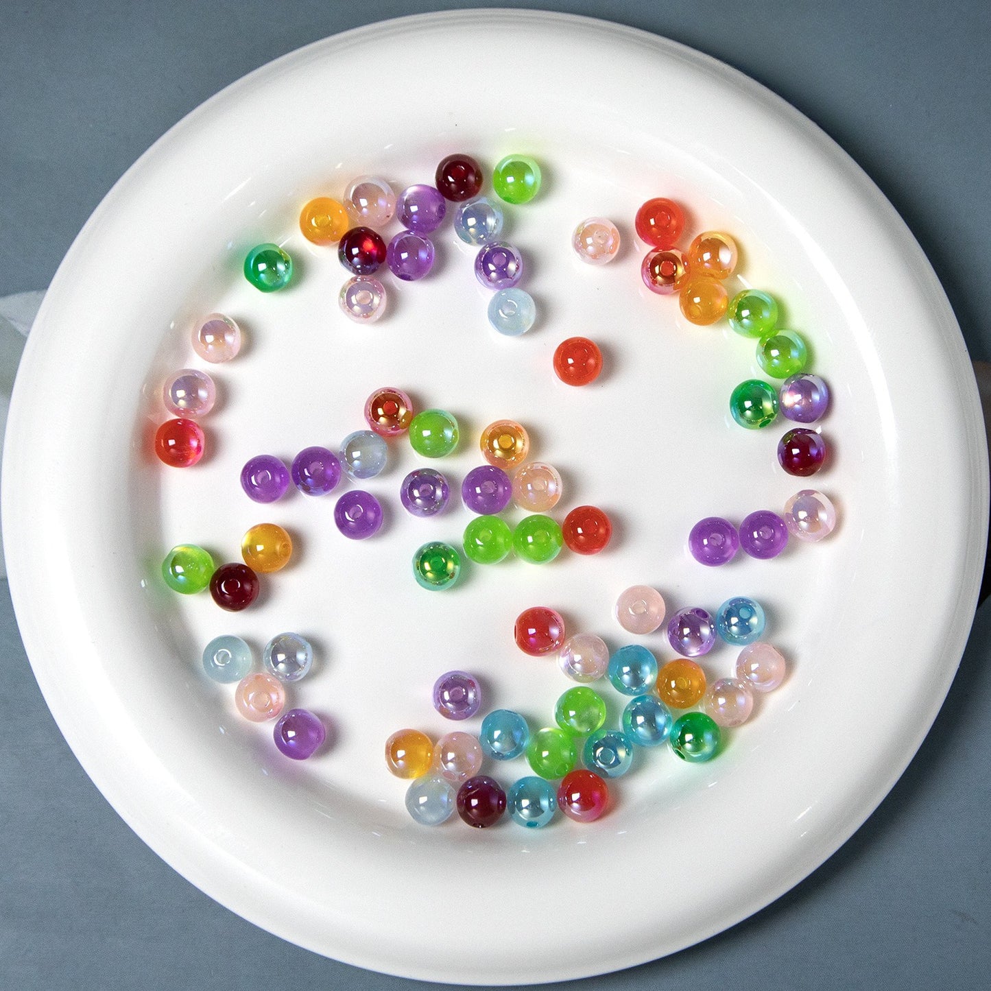 High Gloss Electroplated Moonlight Cat Eye Round Beads by Acrijoy