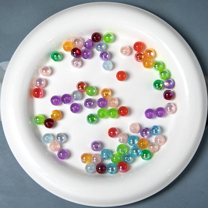 High Gloss Electroplated Moonlight Cat Eye Round Beads by Acrijoy