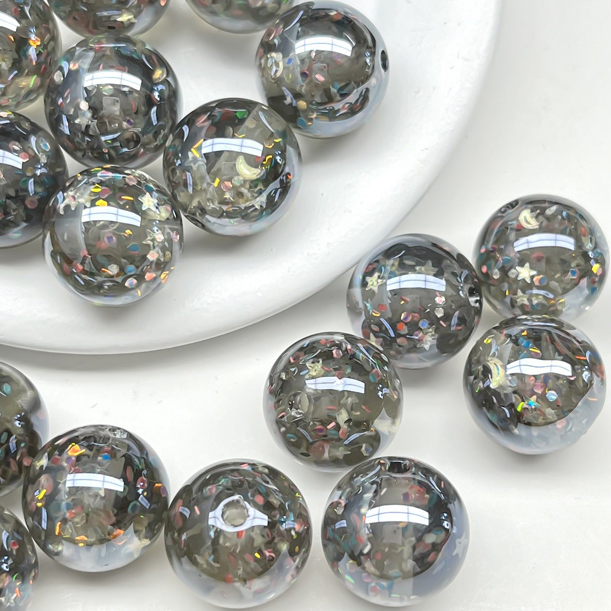 Meteor Fantasy Electroplated Resin Beads Moonlight Style Picture color-02 by Acrijoy