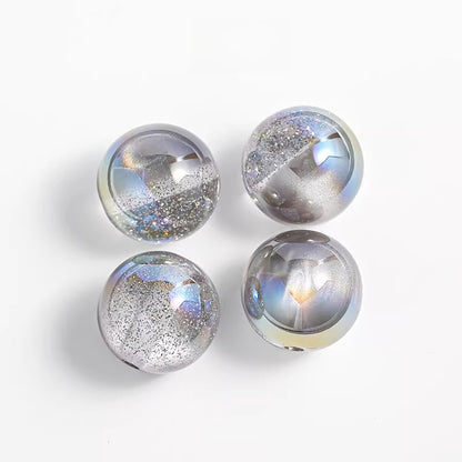 Vintage Frosted Acrylic Beads Gold Traced Pattern Picture color11 by Acrijoy