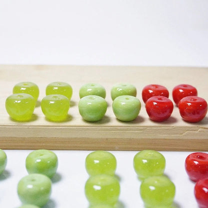 Handmade Lampwork Glass Apple Beads by Acrijoy