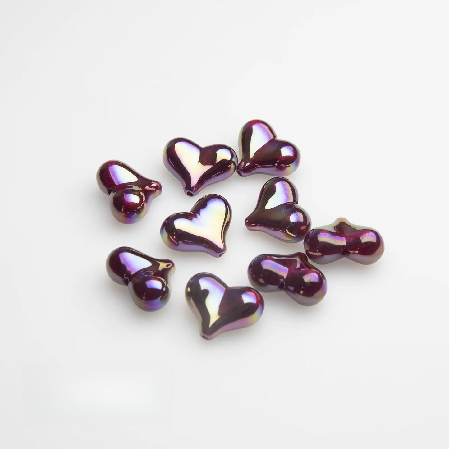 Moonlight Peach Heart Beads