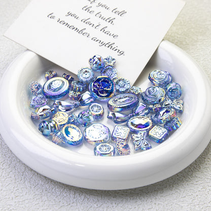 Moonlight Blue Electroplated Acrylic Beads