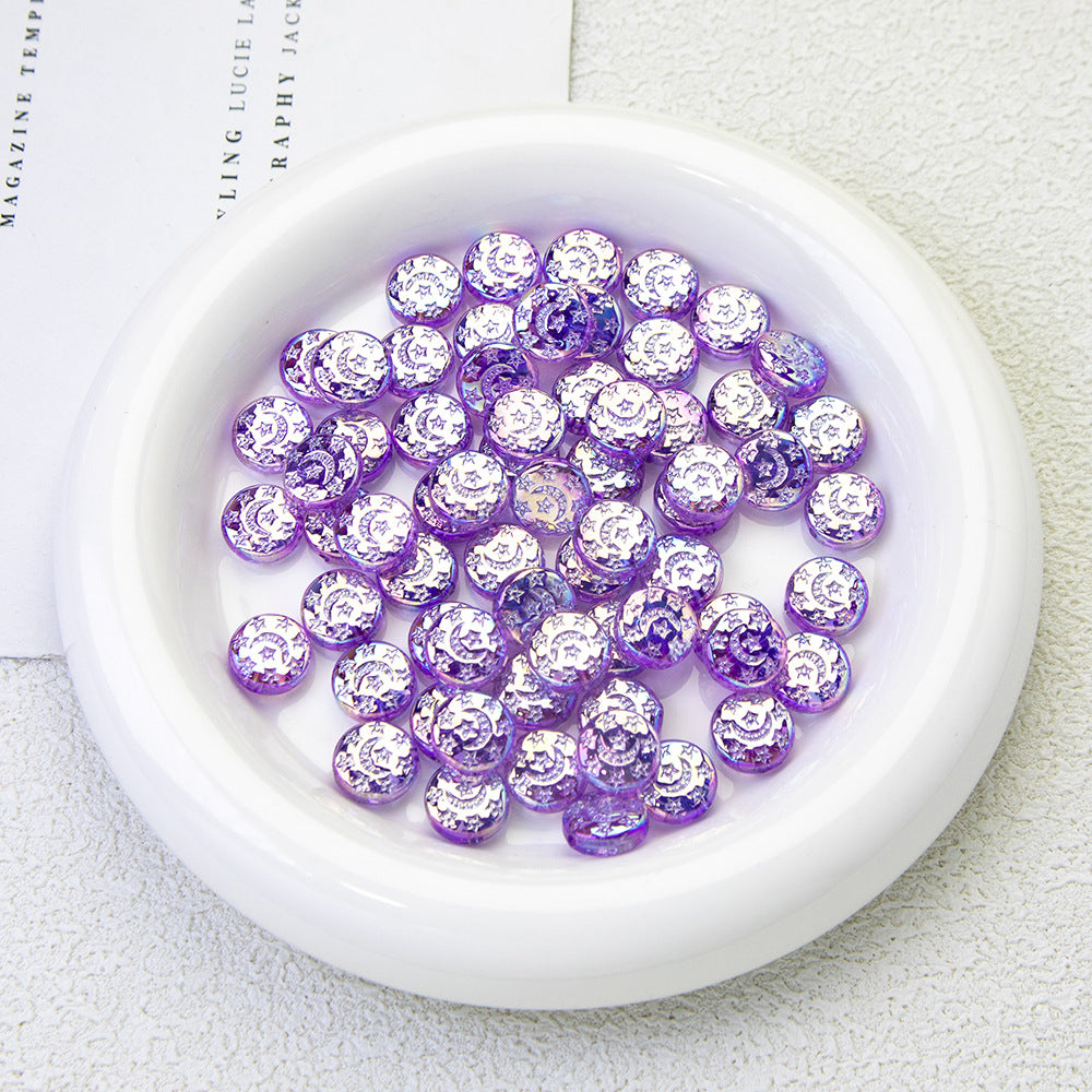 Lavender Moonlight Electroplated Acrylic Beads