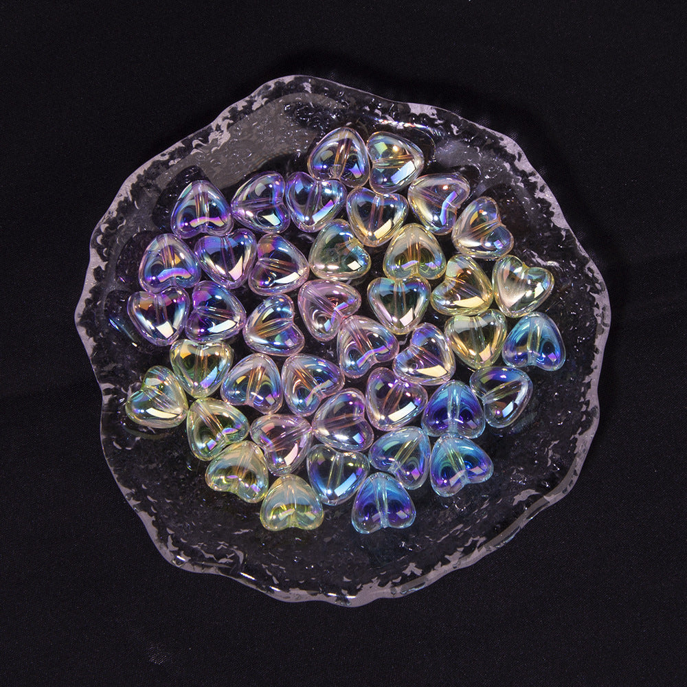 Moonlight Clear Acrylic Heart Beads