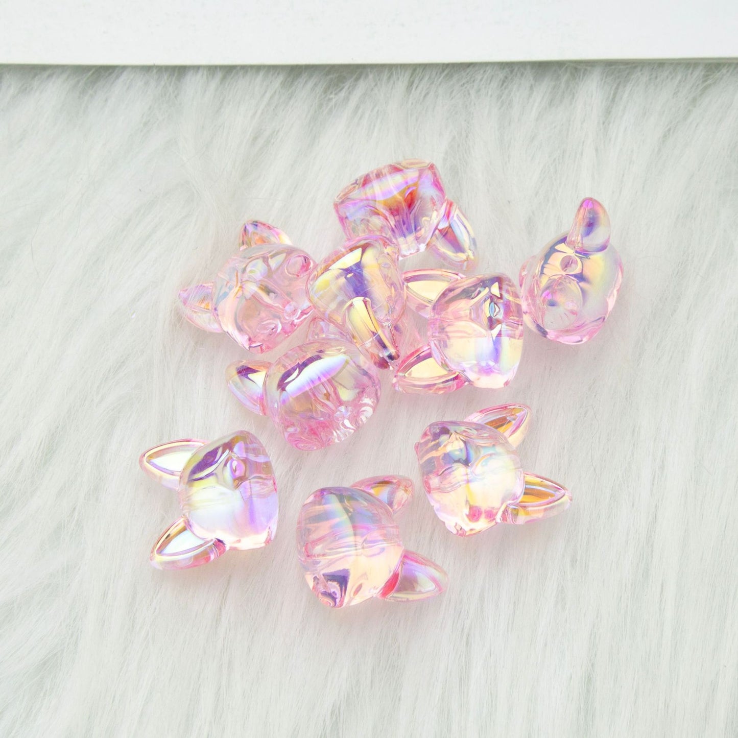 Transparent Acrylic Corgi Beads