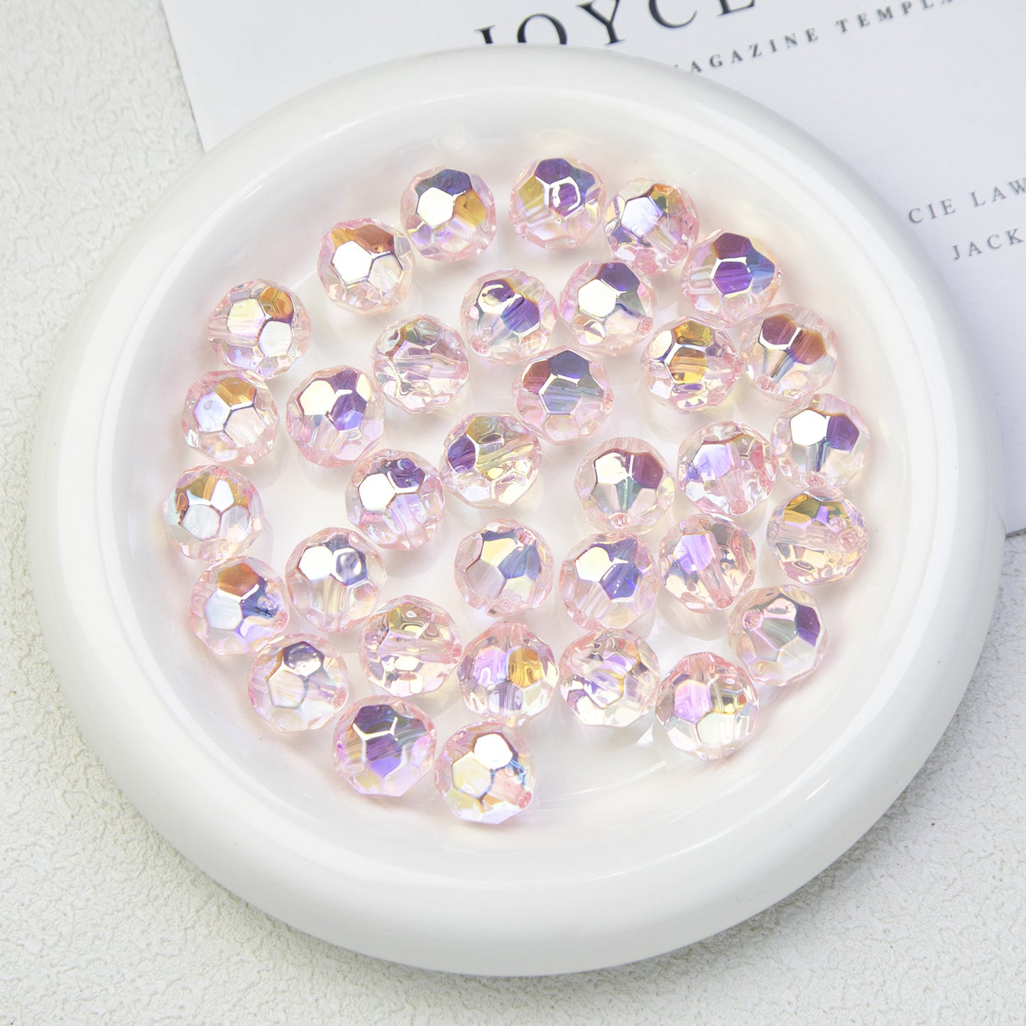 Moonlight Faceted Acrylic Beads