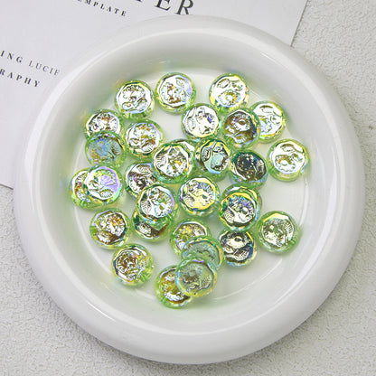 Moonlight Silver Electroplated Acrylic Beads