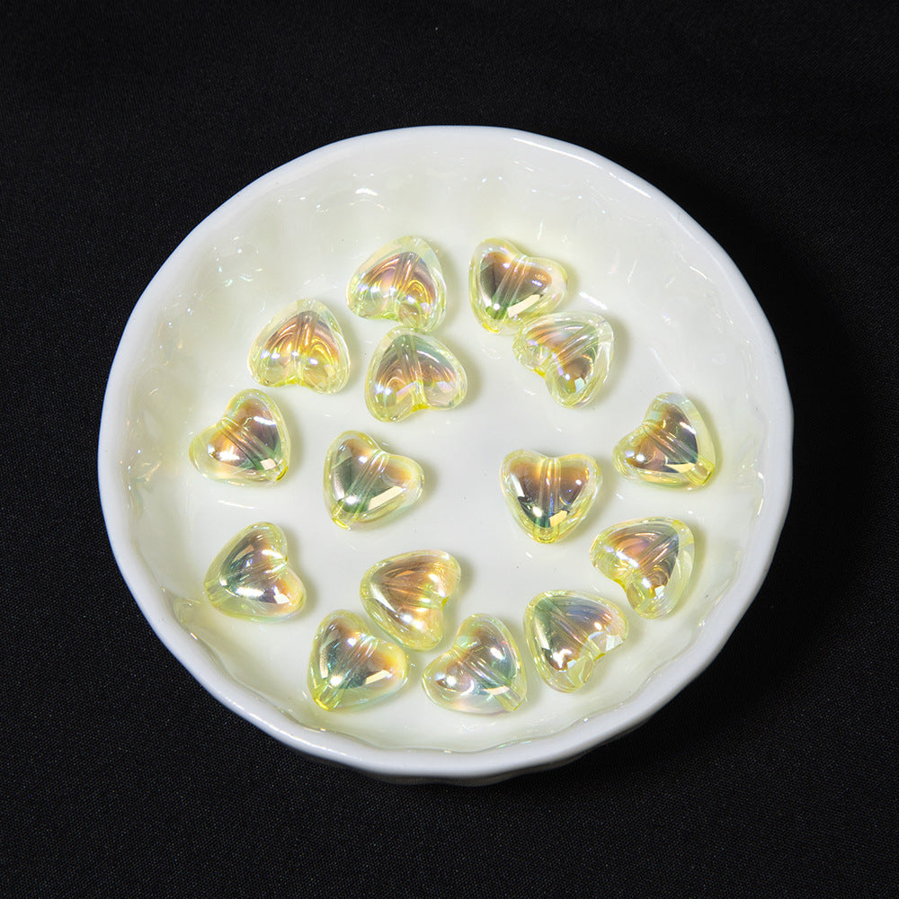 Moonlight Clear Acrylic Heart Beads
