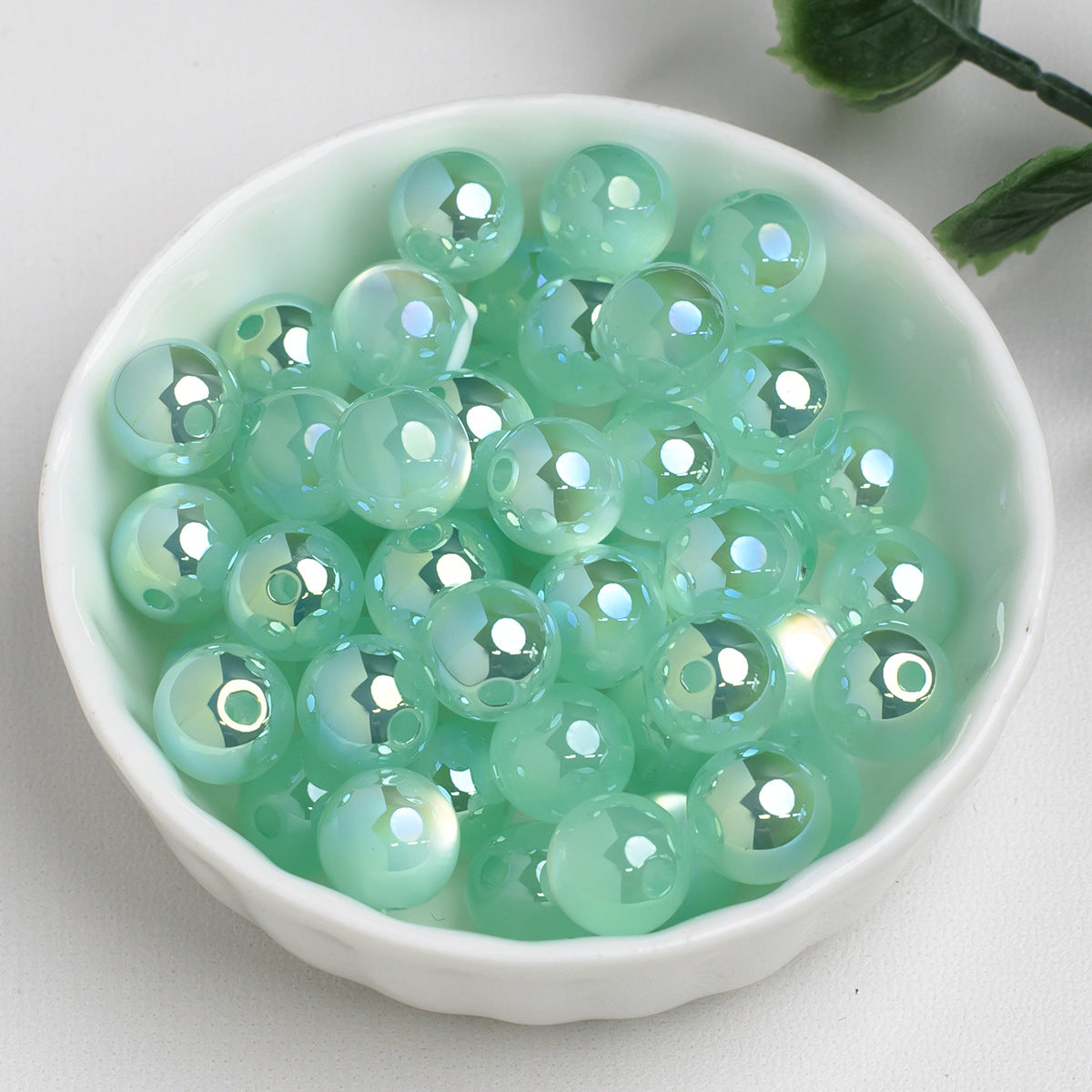 Moonlight Cat Eye Glass Beads Round Loose Picture color-04 10mm by Acrijoy