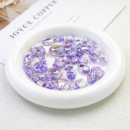 Lavender Moonlight Electroplated Acrylic Beads