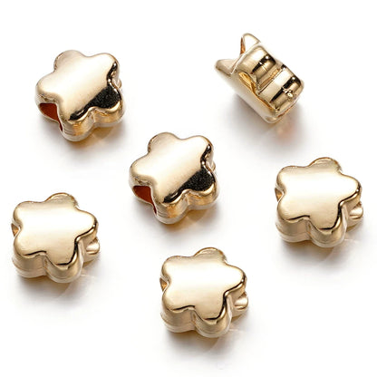 Large Hole Pearlescent Acrylic Spacer Beads 14 Golden 50 by Acrijoy