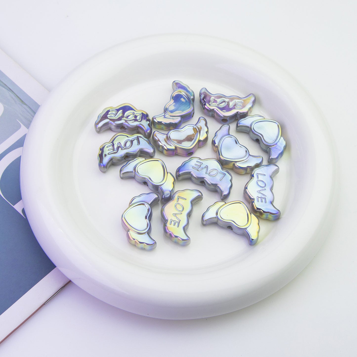 Moonlight Gray Acrylic Beads