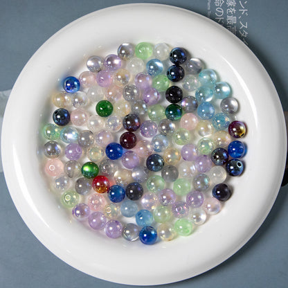 Moonlight Cat Eye Glass Beads Round Loose by Acrijoy