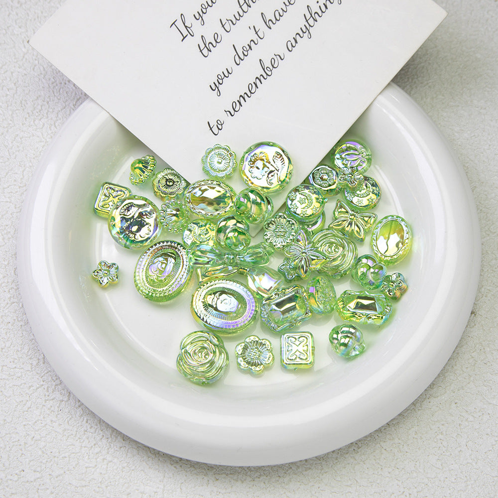 Moonlight Silver Electroplated Acrylic Beads