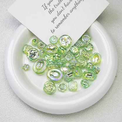 Moonlight Silver Electroplated Acrylic Beads