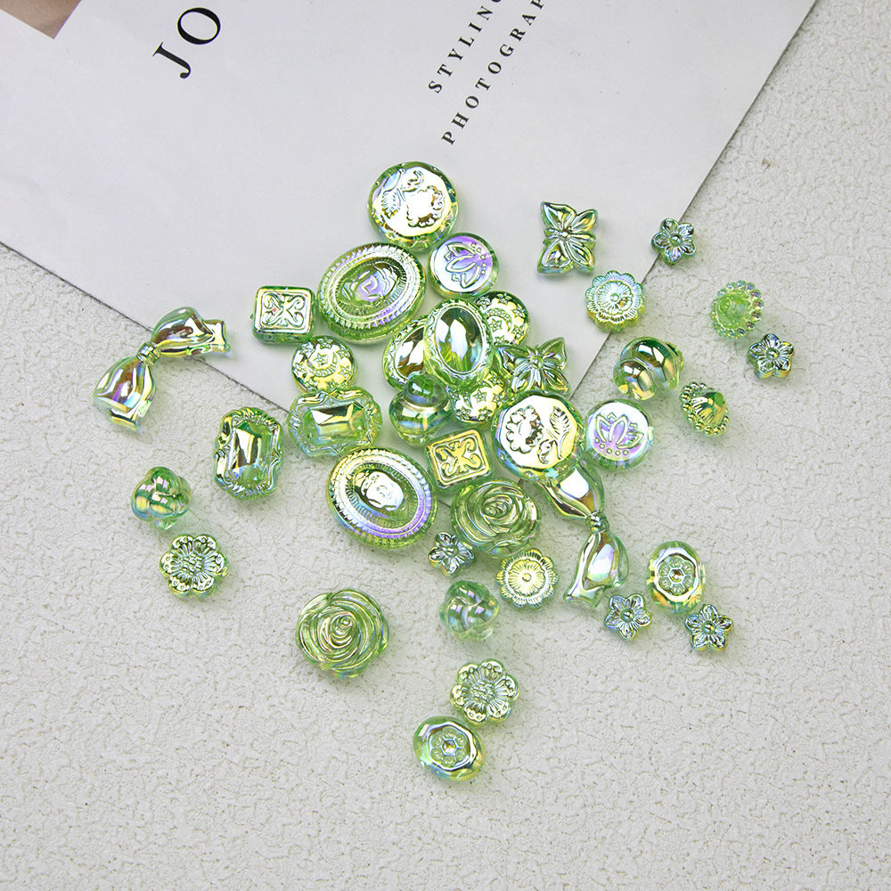 Moonlight Silver Electroplated Acrylic Beads