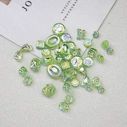 Moonlight Silver Electroplated Acrylic Beads