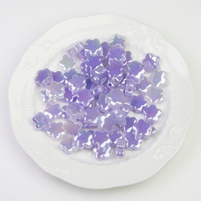 Moonlight Iridescent Floral Acrylic Beads