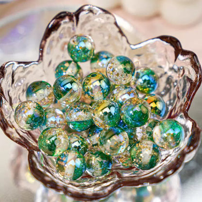 Gradient Color Gold Foil Glass Beads Picture color-03 by Acrijoy