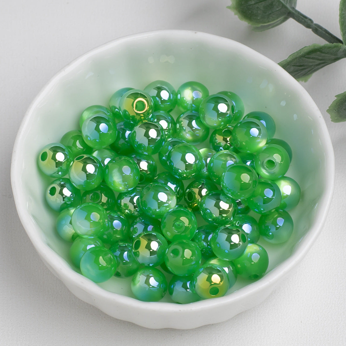 High Gloss Electroplated Moonlight Cat Eye Round Beads Picture color-06 8mm by Acrijoy