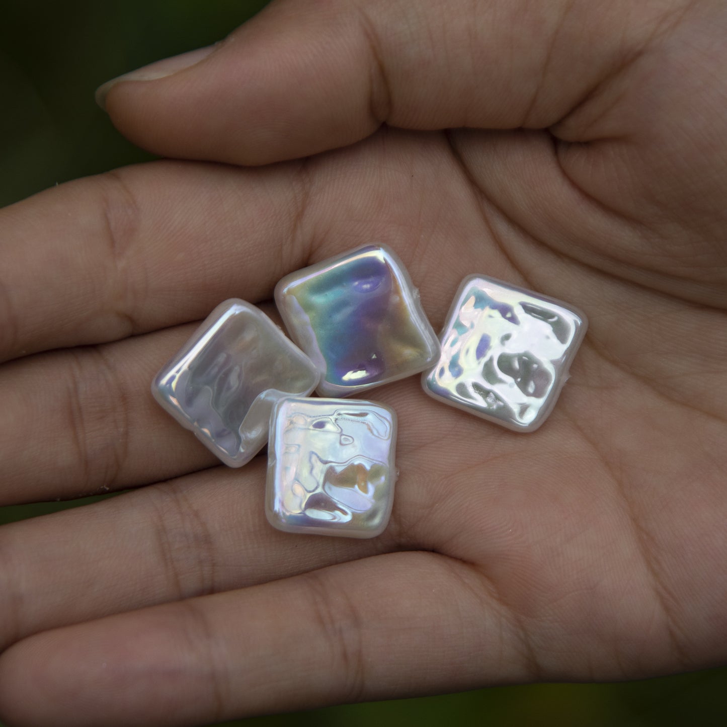 Square Moonlight Metallic Pearls