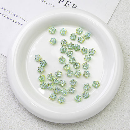 Moonlight Silver Electroplated Acrylic Beads