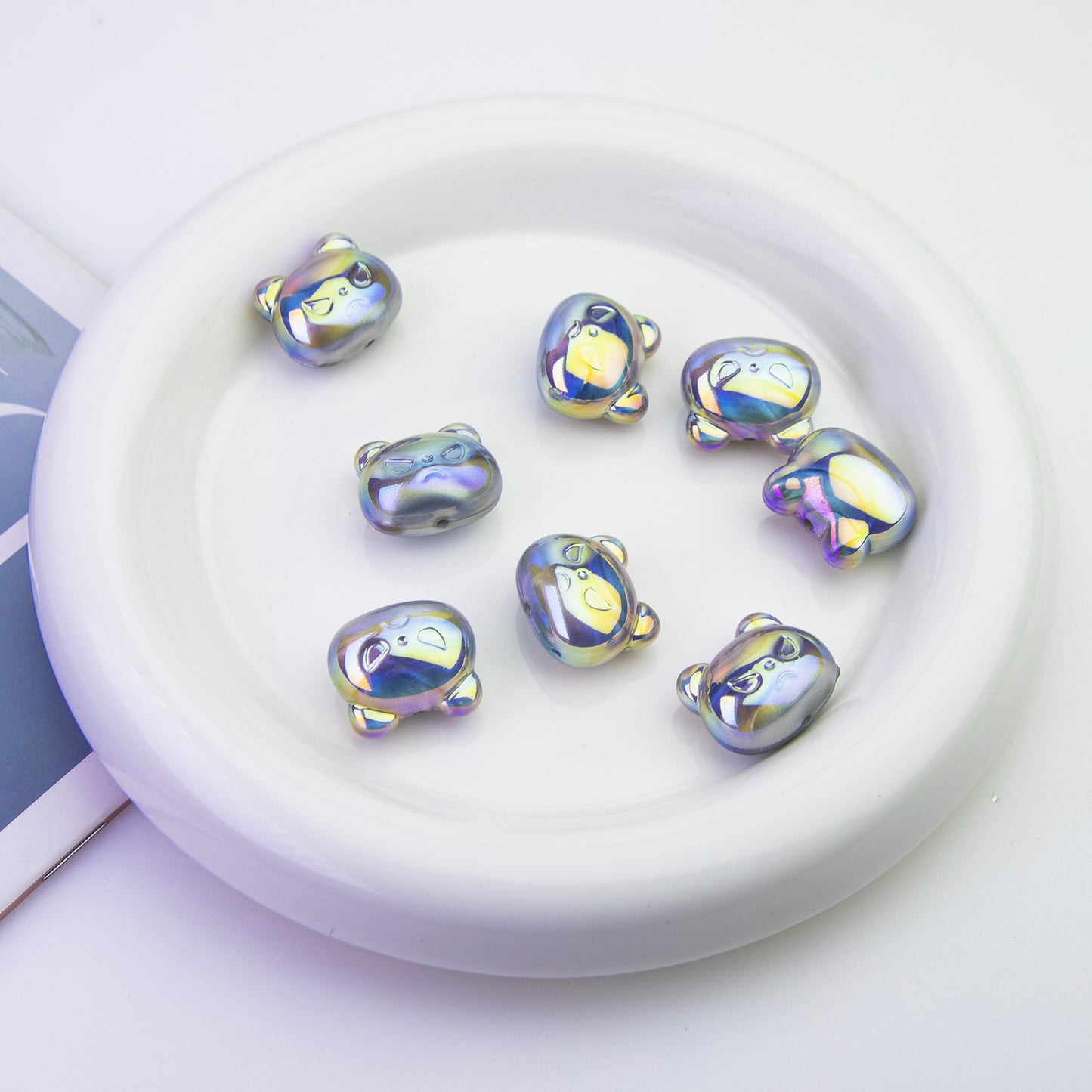 Moonlight Gray Acrylic Beads