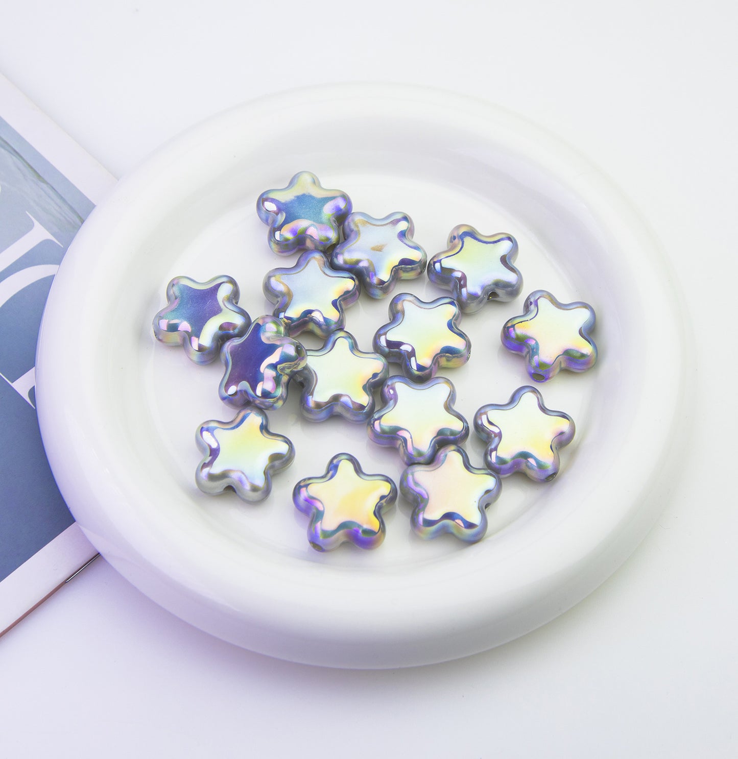 Moonlight Gray Acrylic Beads