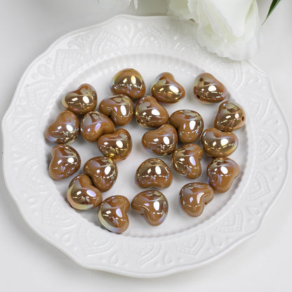 Cool Tone Heart Acrylic Beads