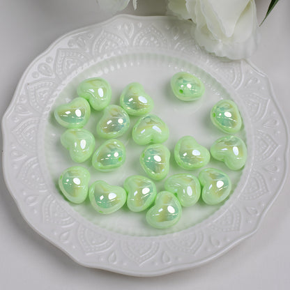 Cool Tone Heart Acrylic Beads