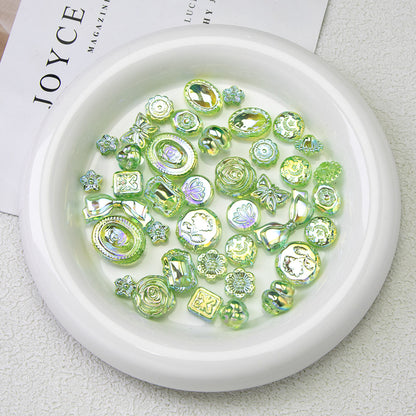 Moonlight Silver Electroplated Acrylic Beads