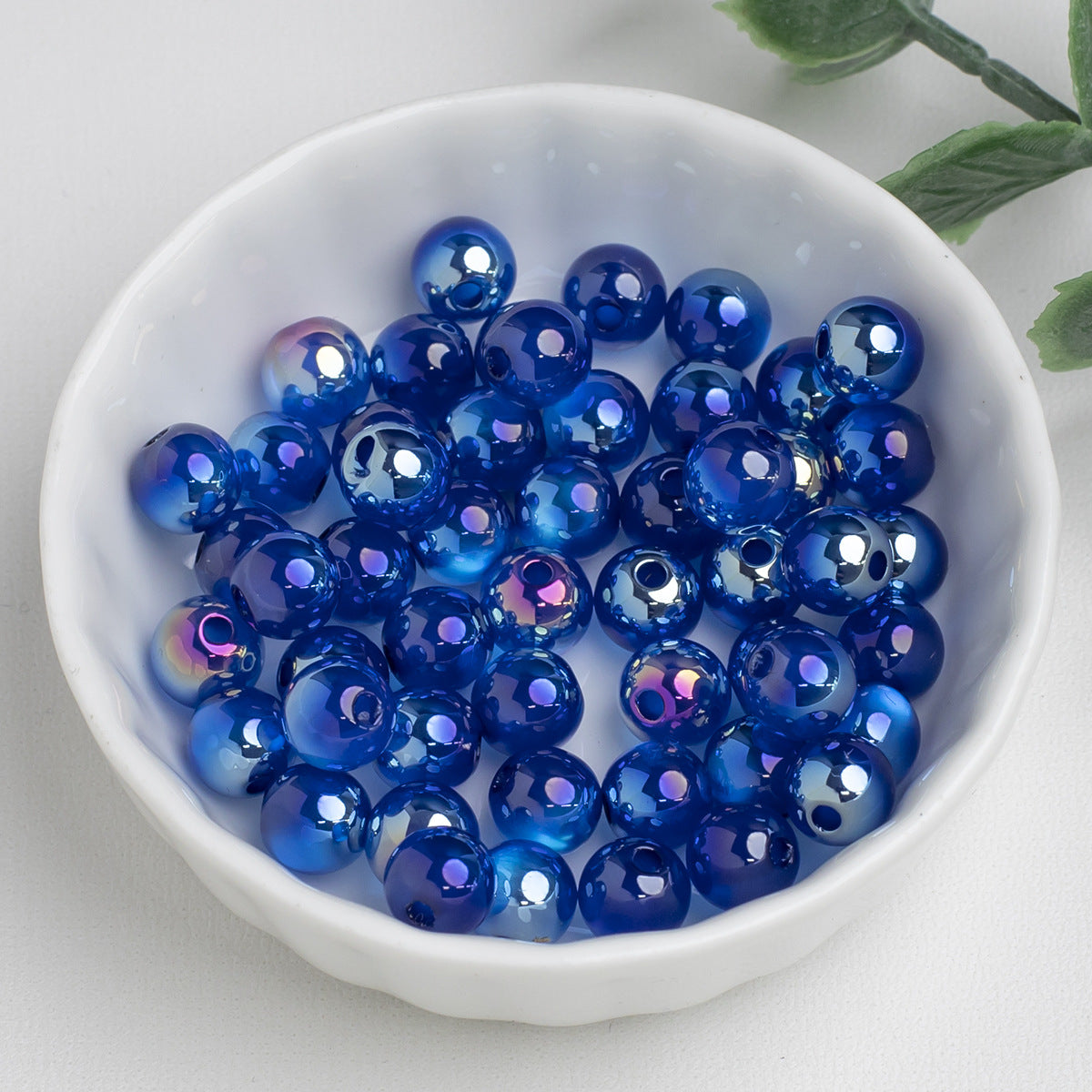 High Gloss Electroplated Moonlight Cat Eye Round Beads Picture color-04 8mm by Acrijoy
