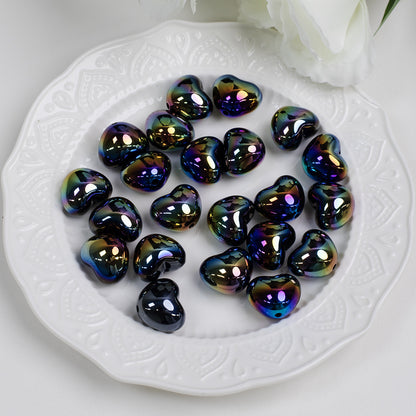 Cool Tone Heart Acrylic Beads