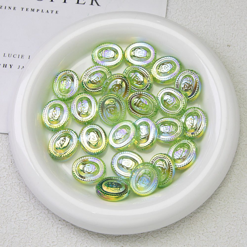 Moonlight Silver Electroplated Acrylic Beads