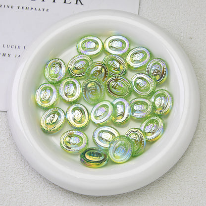 Moonlight Silver Electroplated Acrylic Beads