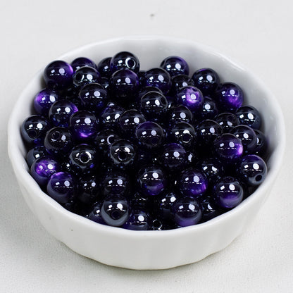 High Gloss Electroplated Moonlight Cat Eye Round Beads Picture color-28 8mm by Acrijoy