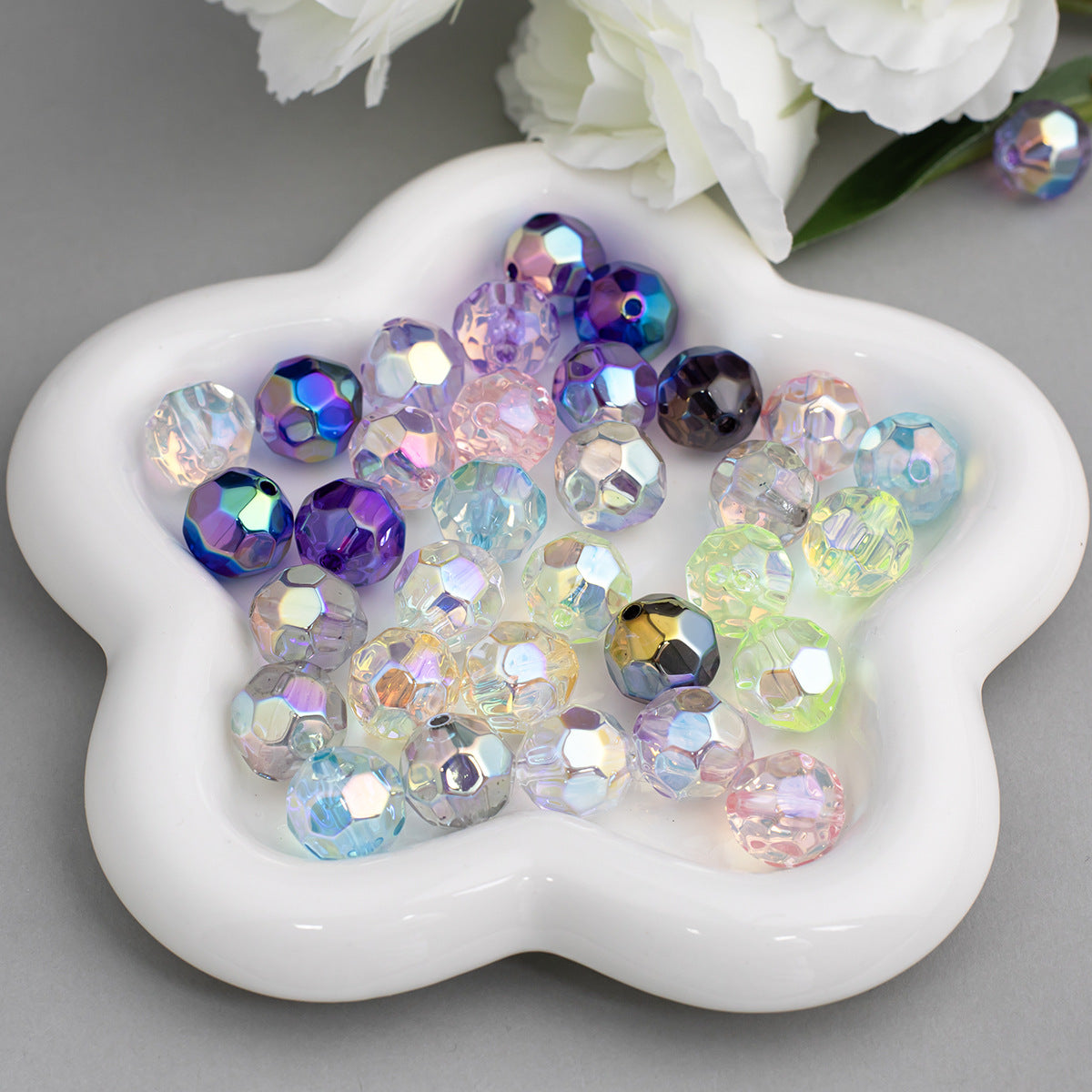 Moonlight Faceted Acrylic Beads