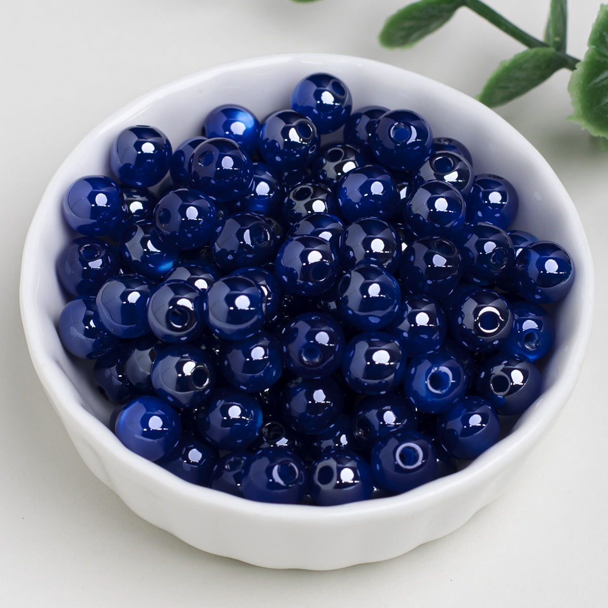 High Gloss Electroplated Moonlight Cat Eye Round Beads Picture color-05 8mm by Acrijoy