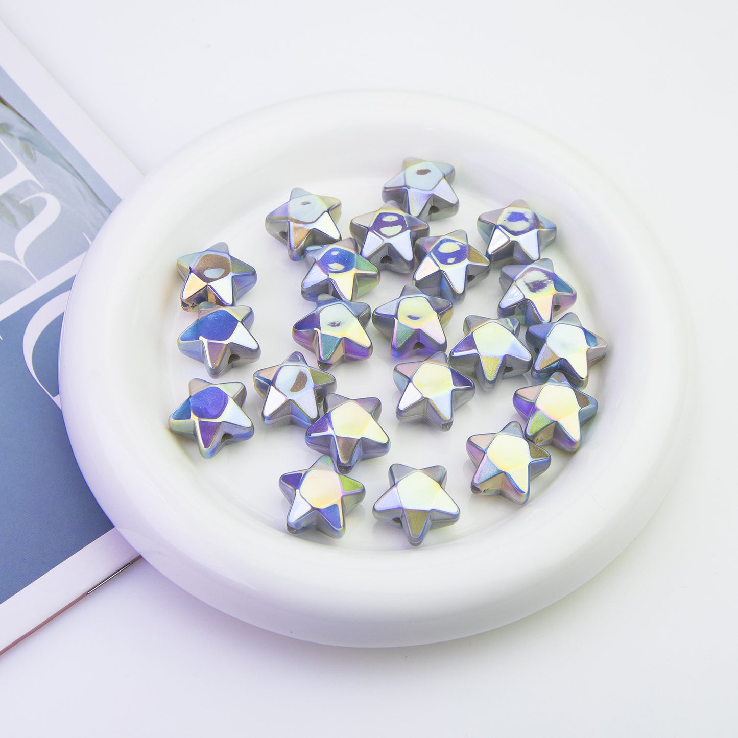 Moonlight Gray Acrylic Beads