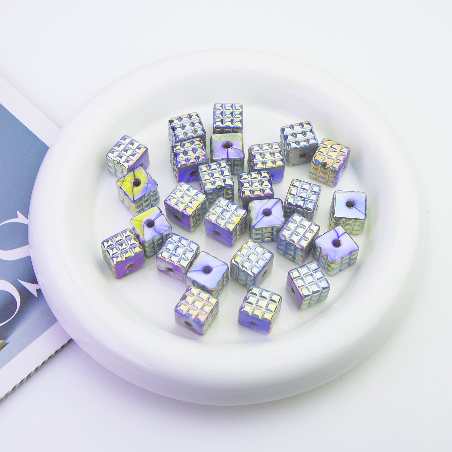 Moonlight Gray Acrylic Beads