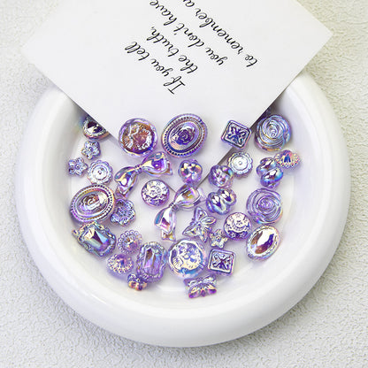 Lavender Moonlight Electroplated Acrylic Beads