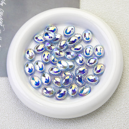 Moonlight Blue Electroplated Acrylic Beads