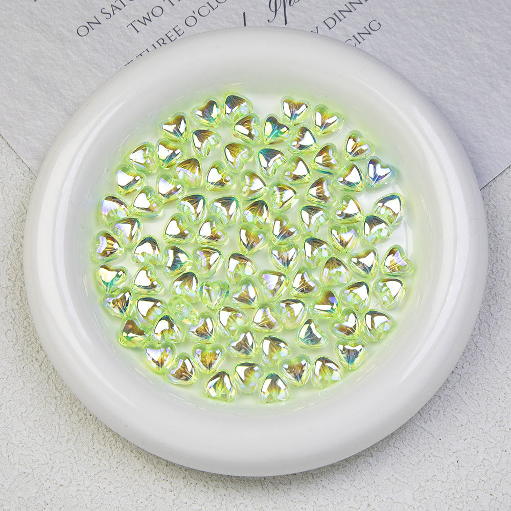 Moonlight Clear Acrylic Heart Beads