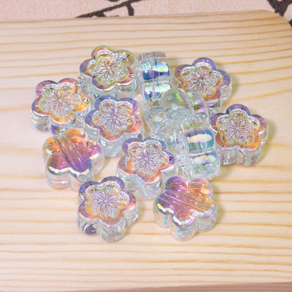 Moonlight Transparent Sakura Acrylic Beads