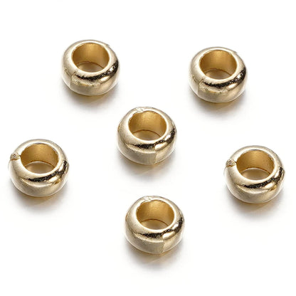 Large Hole Pearlescent Acrylic Spacer Beads 17 Golden 50 by Acrijoy