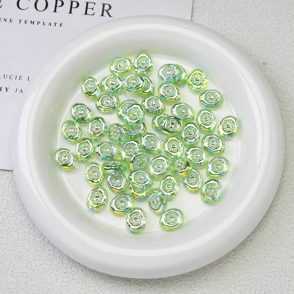 Moonlight Silver Electroplated Acrylic Beads